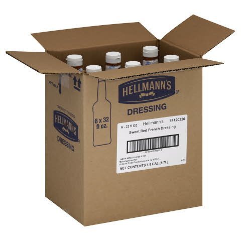 Hellmann's® Salad Bar Bottle Sweet Red French Dressing 32 ounces, 6 count -