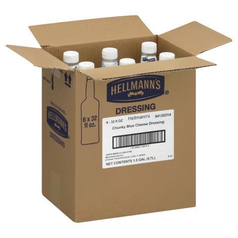 Hellmann's® Salad Bar Bottles Blue Cheese 32 ounces, 6 count -