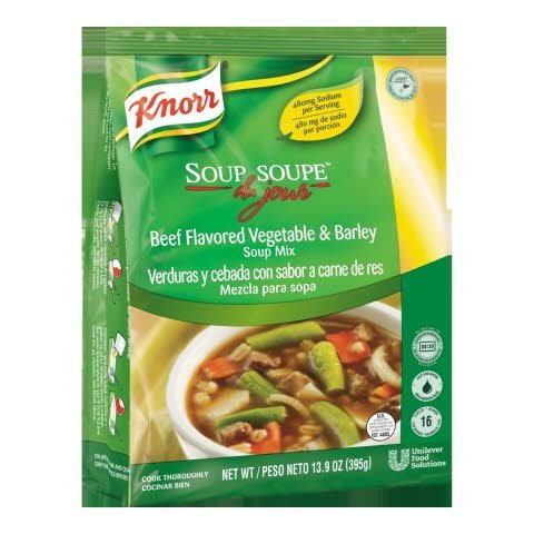 Knorr® Soup du Jour Mix Beef Flavor Vegetable and Barley 13.9 ounces, 4 count -