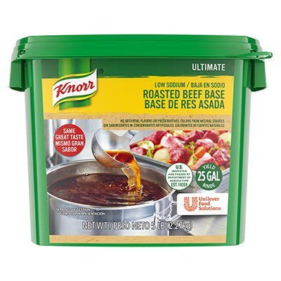 Knorr® Ultimate Low Sodium Beef Base Gluten Free 5 pound, pack of 4 -