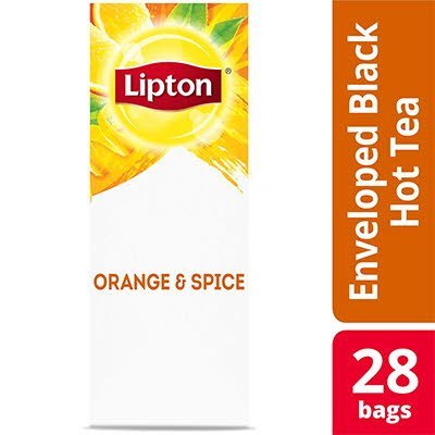 Lipton® Hot Black Tea Orange and Spice 6 boxes, 28 bags count -