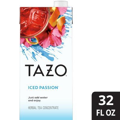 TAZO® Iced Tea Concentrate Passion 1:1 32 ounces, pack of 6 - TAZO® offers teas with a twist for deliciously unique flavors
