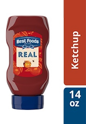 Best Foods® Ketchup with Honey Squeeze Bottle 12 x 14 oz - Best Foods Real Ketchup & Real Yellow Mustard have simple ingredients guests can trust.