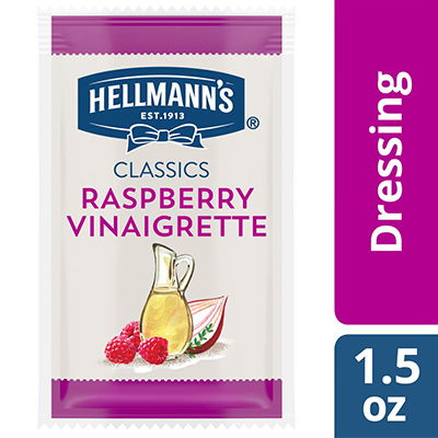 Hellmann's® Classics Raspberry Vinaigrette Sachet 102 x 1.5 oz - To your best salads with dressing that looks, performs and tastes like you made it yourself.