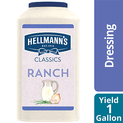 Hellmann's® Classics Salad Dressing Jug Ranch 1 gallon, pack of 4 -