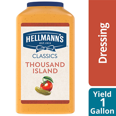 Hellmann's® Classics Salad Dressing Jug Thousand Island 1 gallon, pack of 4 - To your best salads with dressing that looks, performs and tastes like you made it yourself.