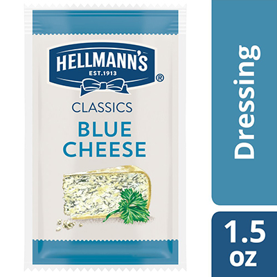Hellmann's® Classics Salad Dressing Portion Control Sachet Blue Cheese 1.5 ounces, pack of 102 - To your best salads with dressing that looks, performs and tastes like you made it yourself.