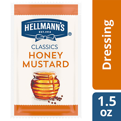 Hellmann's® Classics Salad Dressing Portion Control Sachet Honey Mustard 1.5 ounces, pack of 102 - To your best salads with dressing that looks, performs and tastes like you made it yourself.