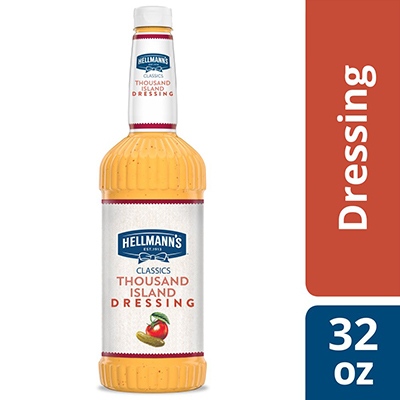 Hellmann's® Classics Salad Dressing Salad Bar Bottle Thousand Island 32 ounces, pack of 6 - To your best salads with dressing that looks, performs and tastes like you made it yourself.