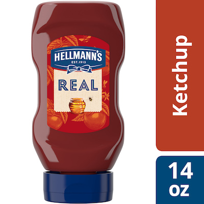 Hellmann's® Ketchup with Honey Squeeze Bottle 12 x 14 oz - Hellmann’s Real Ketchup & Real Yellow Mustard have simple ingredients guests can trust.