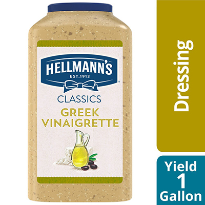 Hellmann's® Salad Dressing Jug Greek Vinaigrette 1 gallon, pack of 4 -