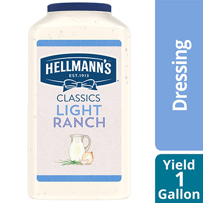 Hellmann's® Salad Dressing Jug Light Ranch 1 gallon, pack of 4 - To your best salads with dressing that looks, performs and tastes like you made it yourself.