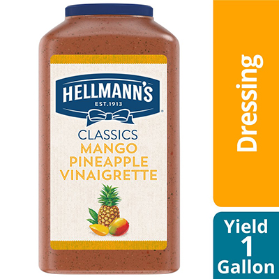 Hellmann's® Salad Dressing Jug Mango Pineapple Vinaigrette 1 gallon, pack of 4 - To your best salads with dressing that looks, performs and tastes like you made it yourself.