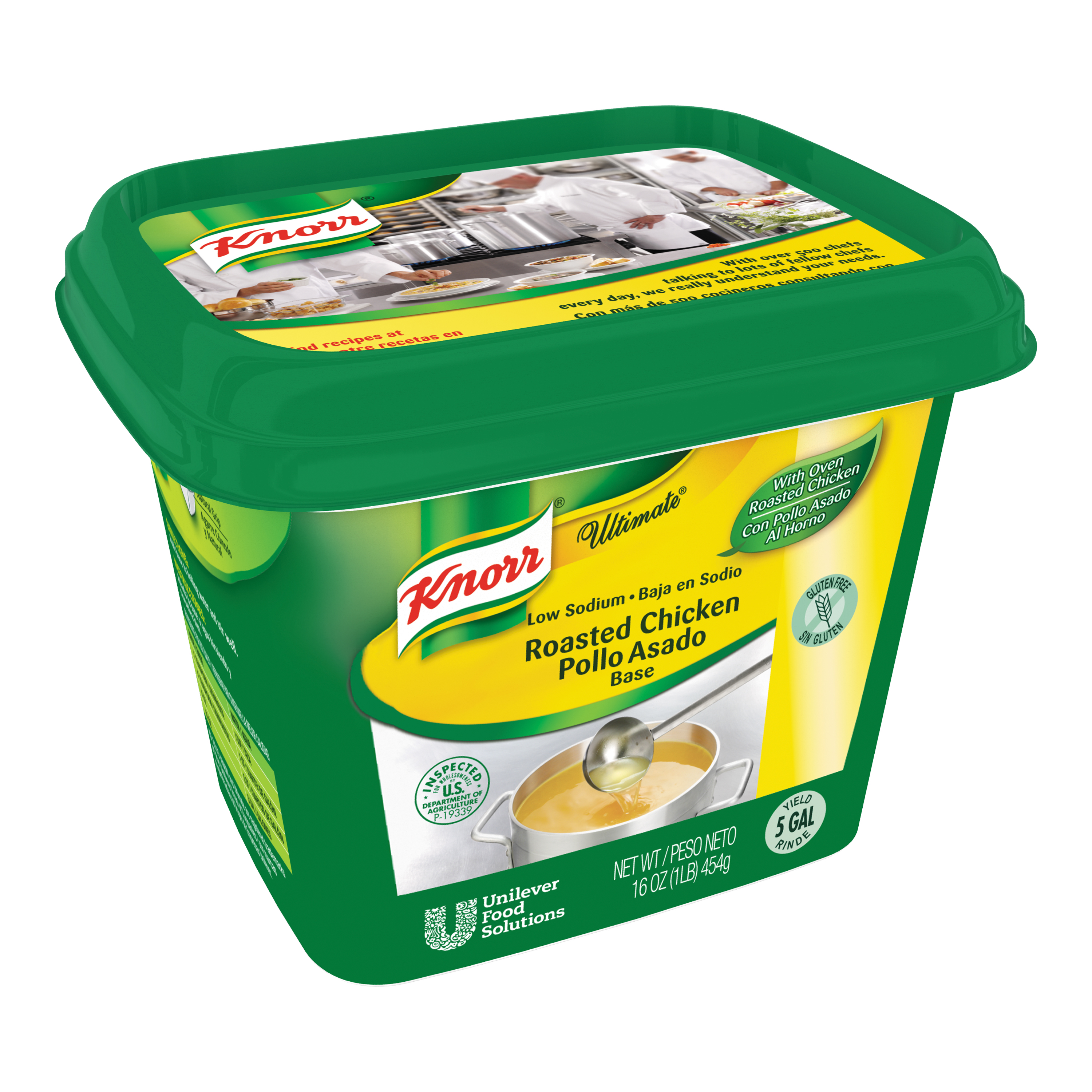 Knorr® Ultimate Chicken Low Sodium, Gluten Free - 10048001507422 - Excess salt in bases masks the true flavor of soups. Knorr® Ultimate Chicken Low Sodium, Gluten Free - 10048001507422 - Excess salt in bases masks the true flavor of soups.