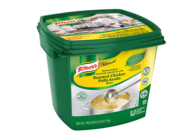 Knorr® Ultimate Chicken Reduced Sodium - Excess salt in bases masks the true flavor of soups.