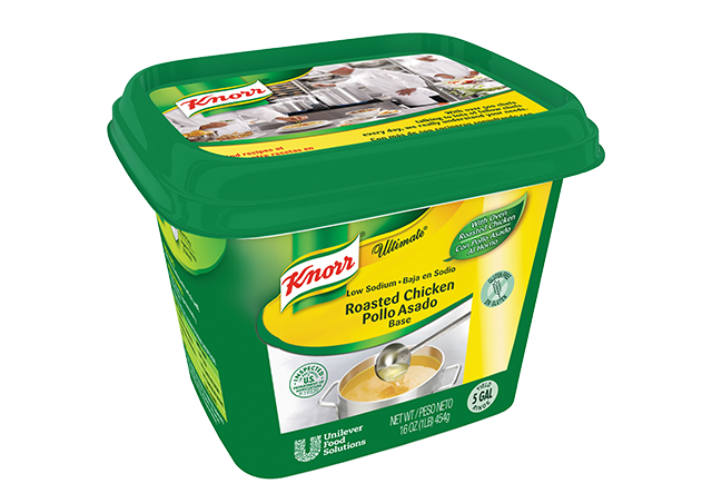 Knorr® Ultimate Refrigerated Base Low Sodium Chicken, 6 pound - Excess salt in bases masks the true flavor of soups.