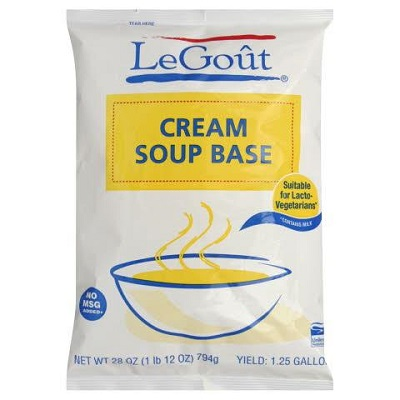 LeGoût® Soup Base Cream 28 ounces, 6 count - Scratch white sauce can scorch.