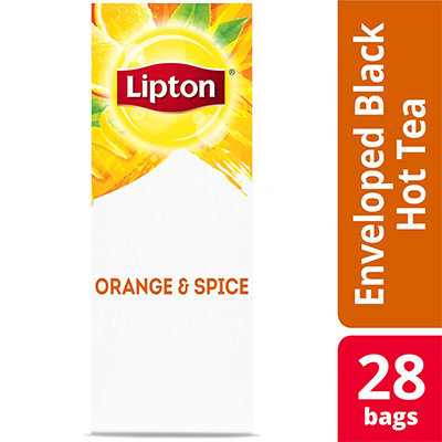 Lipton® Hot Black Tea Orange and Spice 6 boxes, 28 bags count -