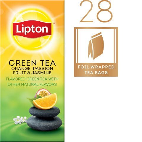 Lipton® Hot Tea Bags Green with Orange, Passion Fruit & Jasmine pack of 6, 28 count - Lipton varieties suit every mood.