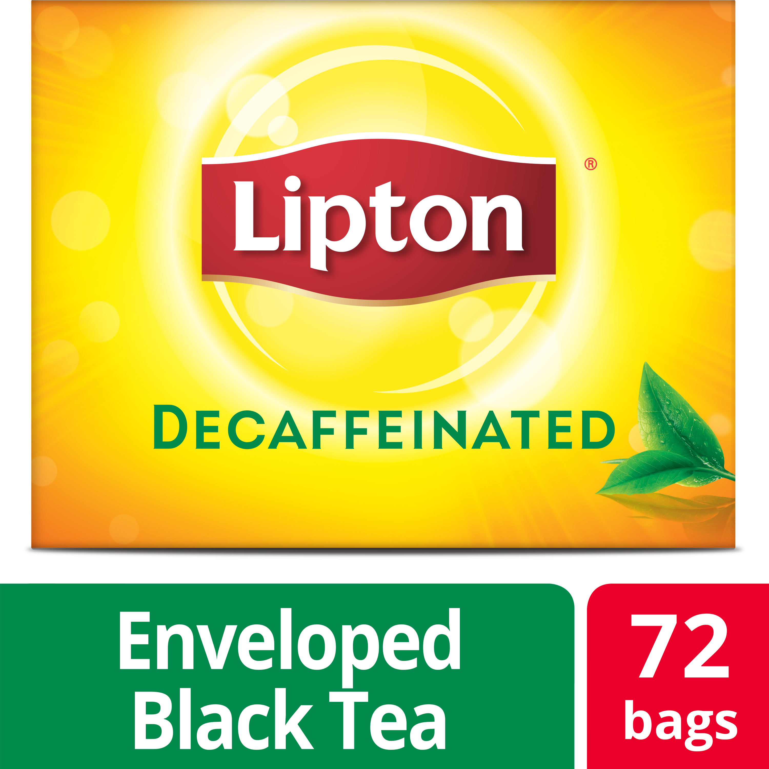 Lipton® Hot Tea Black Decaffeinated Pack of 6, 72 count - Lipton varieties suit every mood.