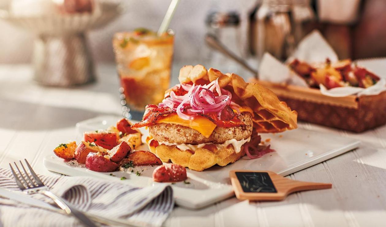 Chicken and Waffles Burger – recipe Chicken and Waffles Burger – recipe