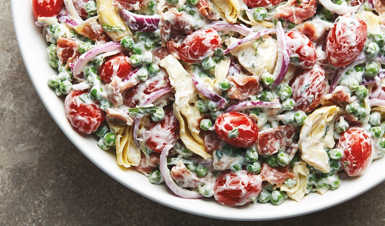 Green Pea and Artichoke Salad with Prosciutto – recipe Green Pea and Artichoke Salad with Prosciutto – recipe