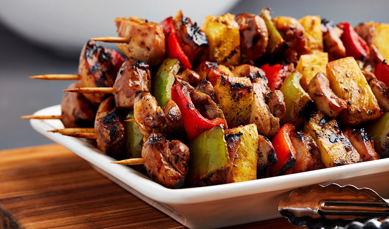 Jerked Chicken Skewers – recipe Jerked Chicken Skewers – recipe