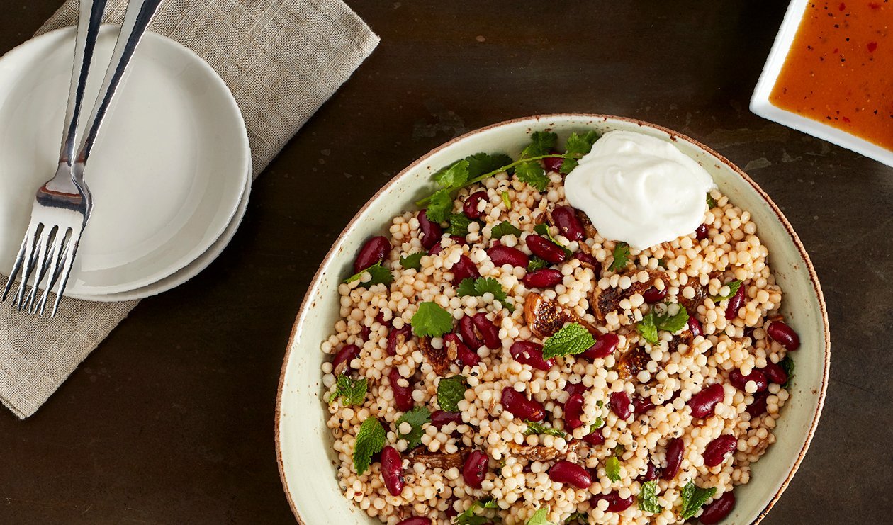 Middle Eastern Spiced Couscous with Figs and Labneh – recipe Middle Eastern Spiced Couscous with Figs and Labneh – recipe