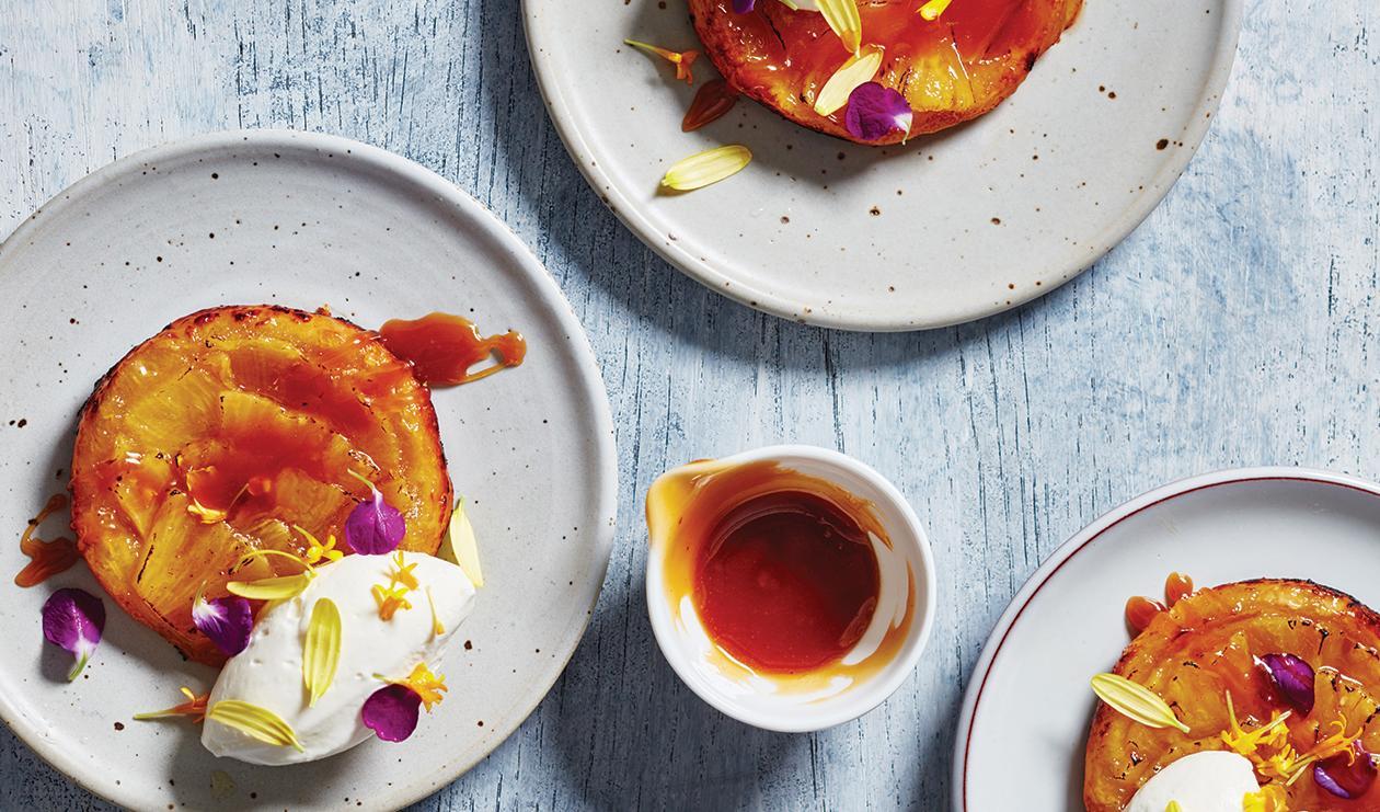 Pineapple Tarte Tatin with Salted Egg Sauce – recipe Pineapple Tarte Tatin with Salted Egg Sauce – recipe