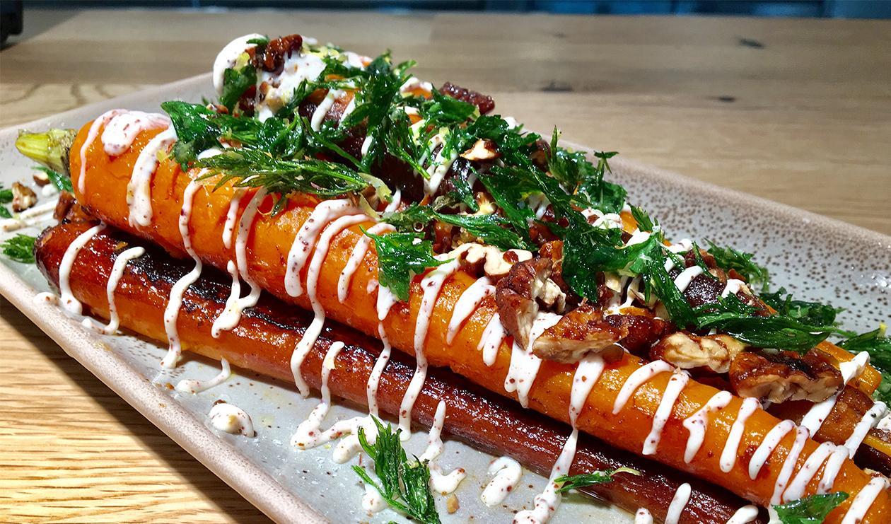 Pressure Caramelized Carrots with Zaatar Mayonnaise – recipe Pressure Caramelized Carrots with Zaatar Mayonnaise – recipe