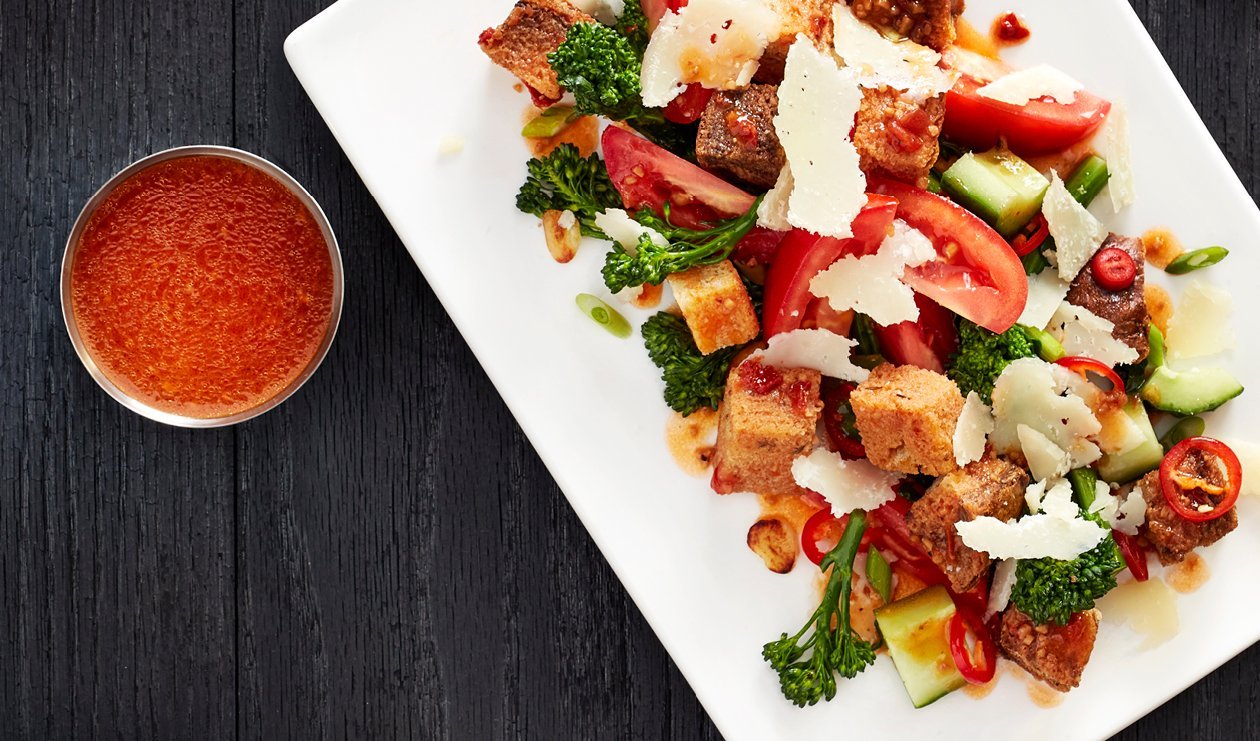 Rye and Broccoli Rabe Panzanella Salad – recipe Rye and Broccoli Rabe Panzanella Salad – recipe