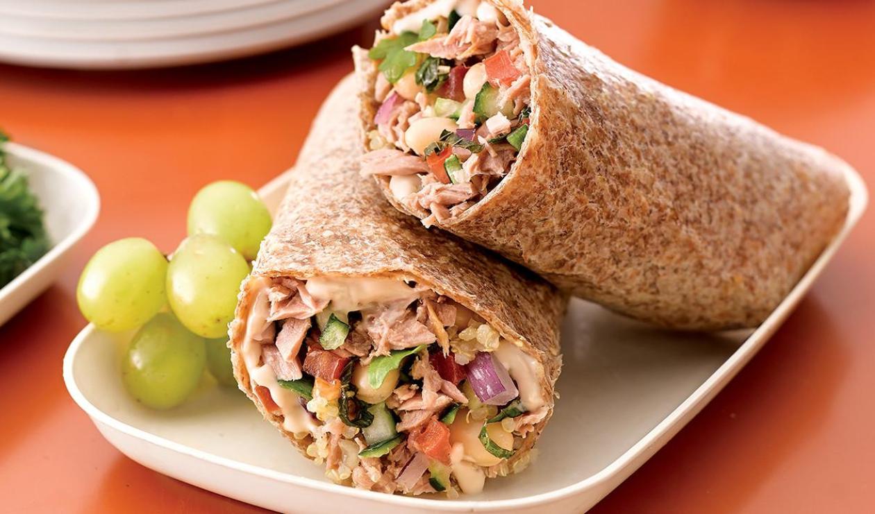 Winning White Bean and Tuna Wrap – recipe Winning White Bean and Tuna Wrap – recipe