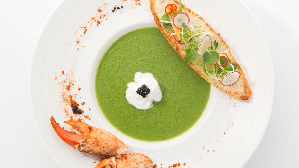 Crab Soup with Pesto Crab Soup with Pesto