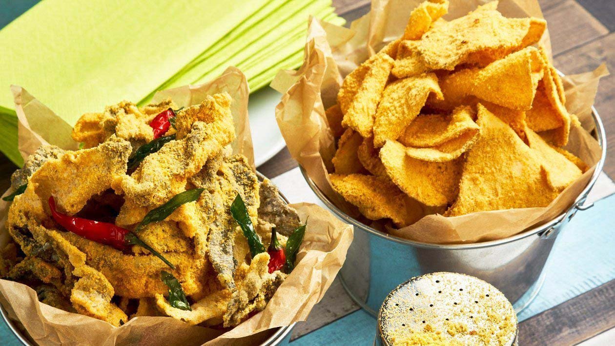 Fish skin chip Salted Egg Fish skin chip Salted Egg