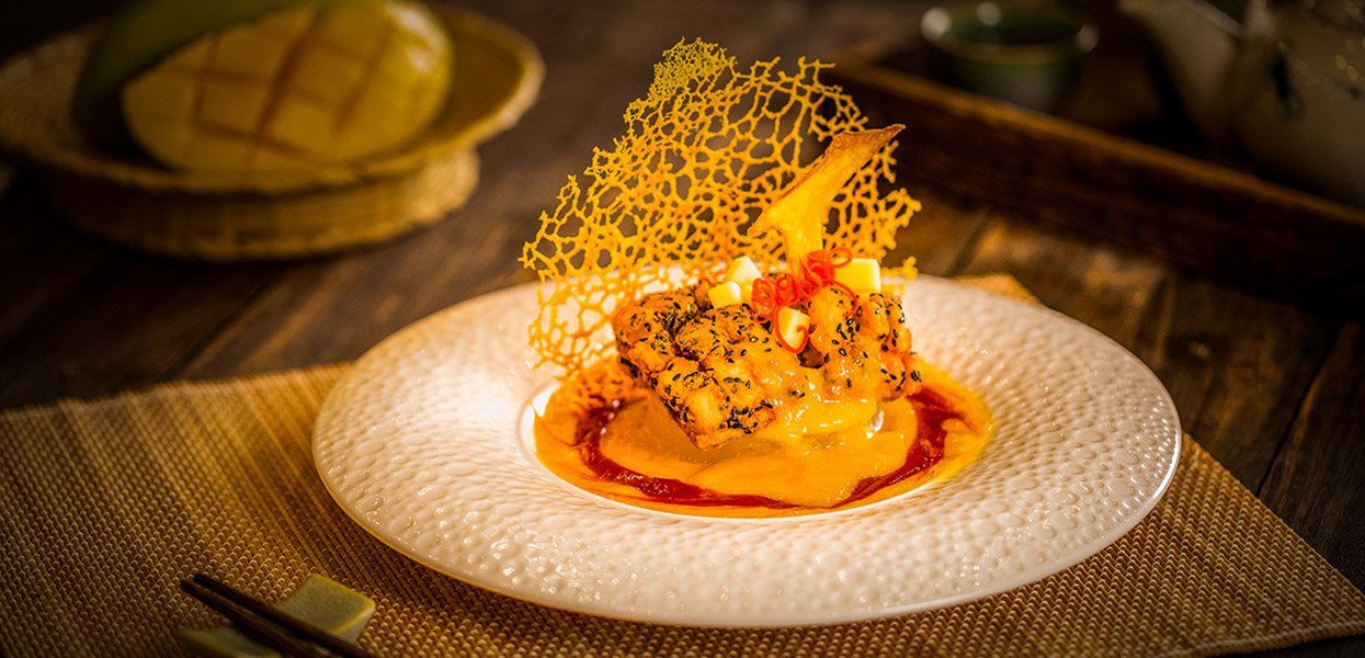 Fried Snakehead Fish With Mango Sauce Fried Snakehead Fish With Mango Sauce