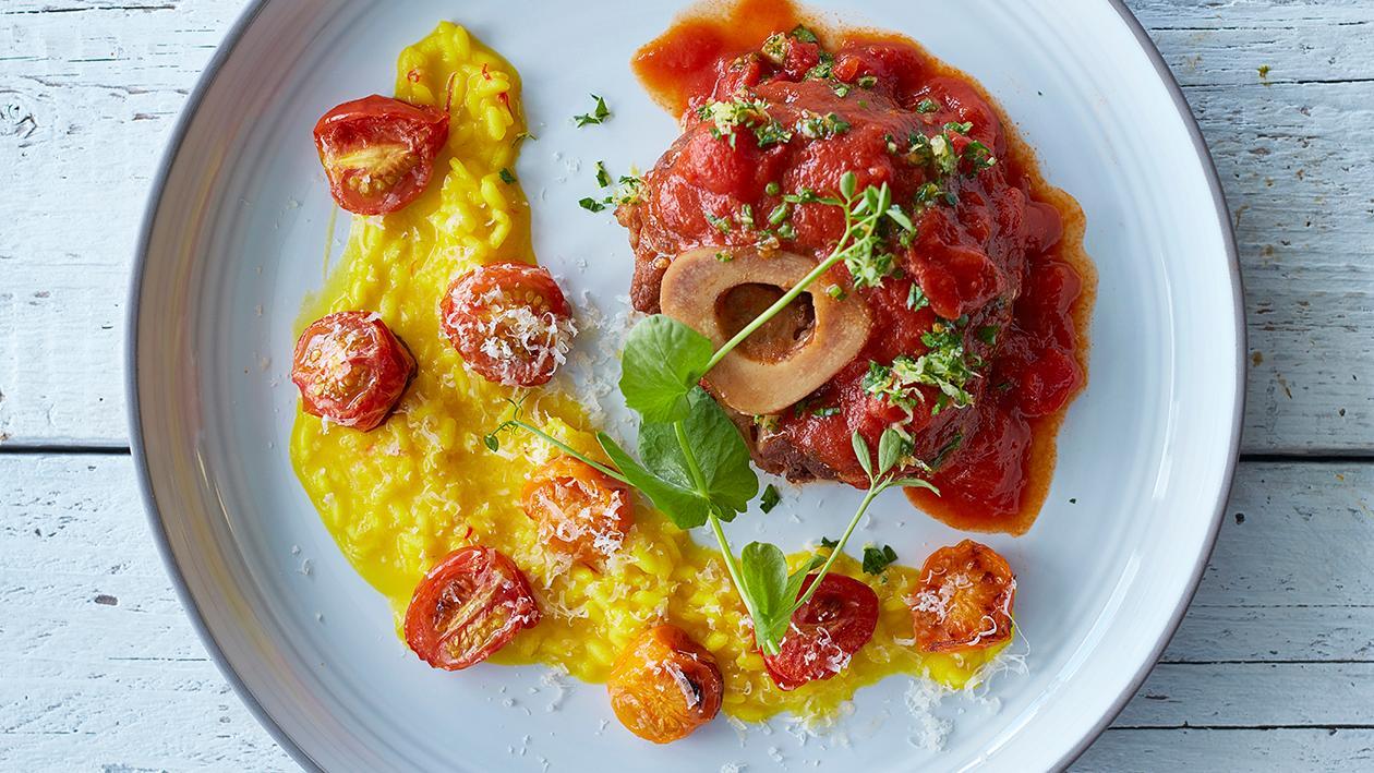 Osso Bucco with Risotto Milanese Osso Bucco with Risotto Milanese