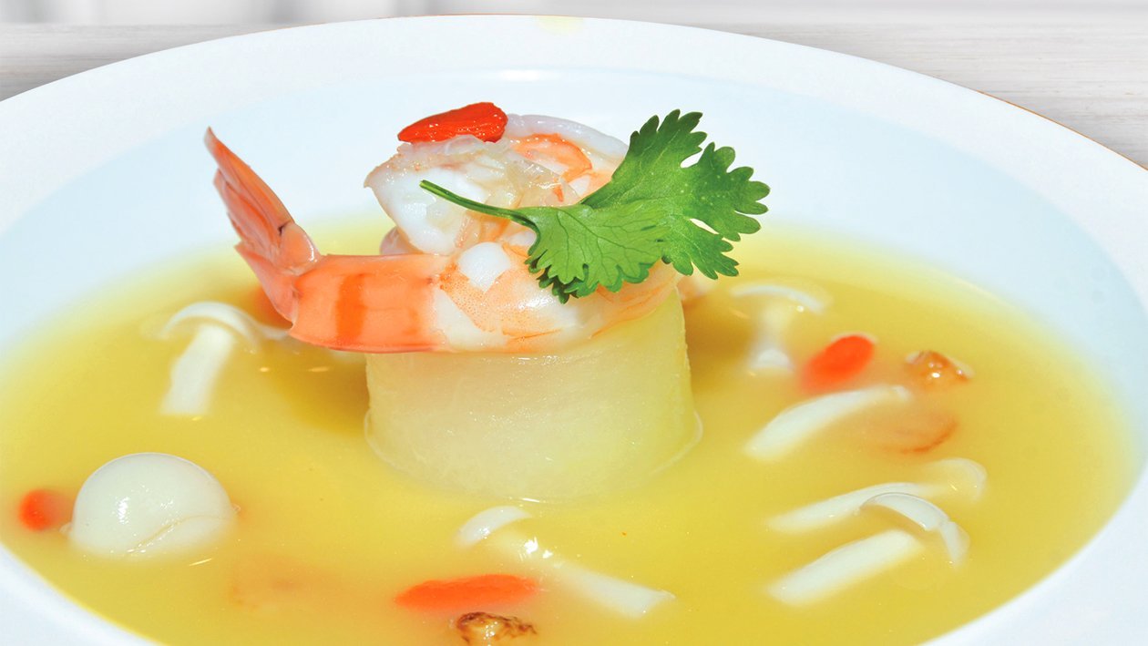 Shrimp Stuffed Zucchini with Mushroom Soup Shrimp Stuffed Zucchini with Mushroom Soup