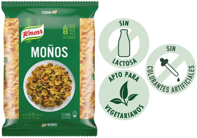 Fideos Moños Knorr 500G (Exclusivo de Argentina, Uruguay ...