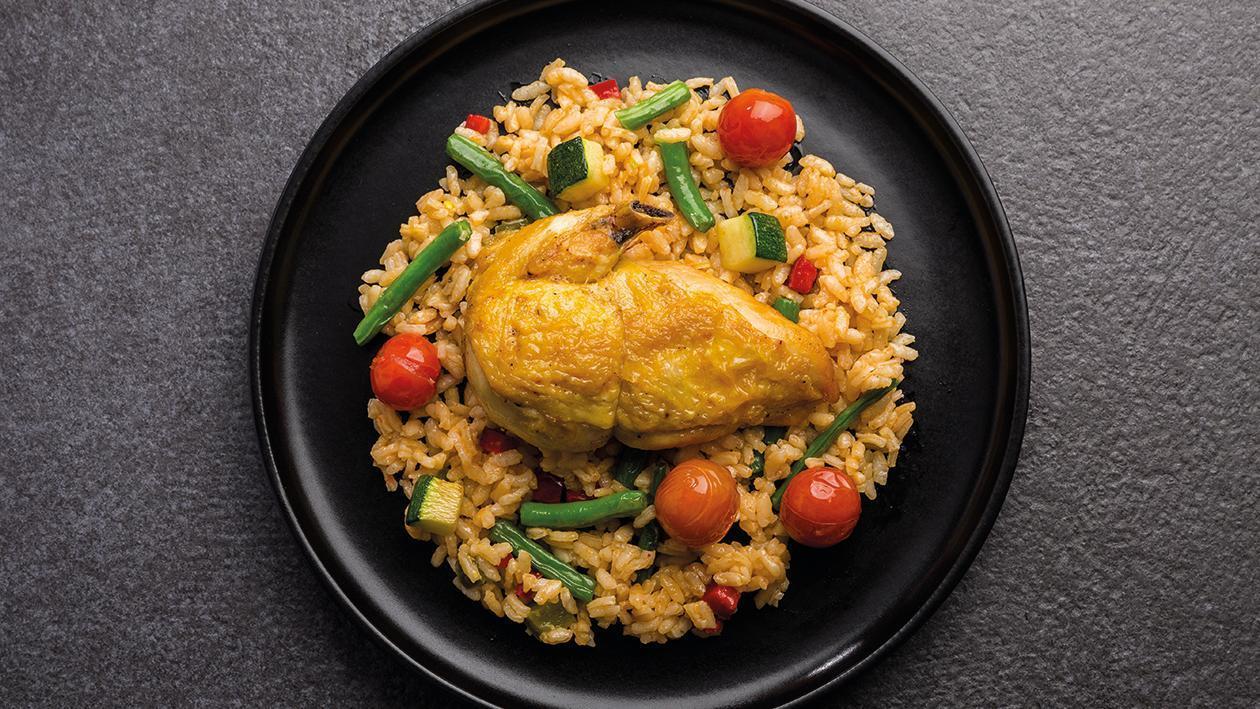 Arroz salteado con pollo Arroz salteado con pollo