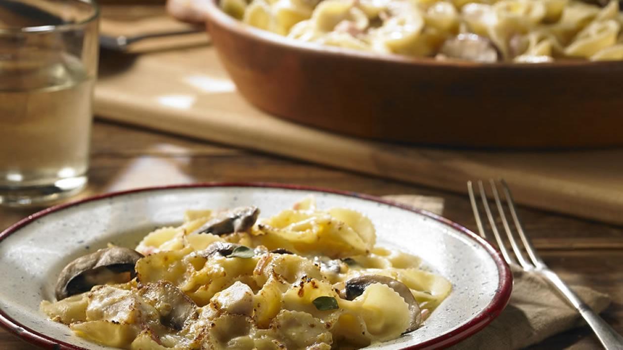 Moños gratinados con salsa parisienne Moños gratinados con salsa parisienne