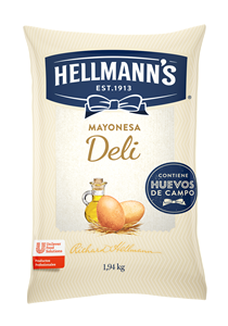 Mayonesa Deli Hellmann´s 1.94KG - Mayonesa Deli, el sabor irresistible de Hellmann´s contiene huevos de campo y nuestros mejores aceites