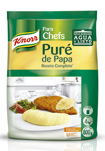 Knorr® Puré de Papa - Con Knorr® Puré de Papa sólo agrega agua y estará listo en un minuto. Knorr® Puré de Papa - Con Knorr® Puré de Papa sólo agrega agua y estará listo en un minuto.