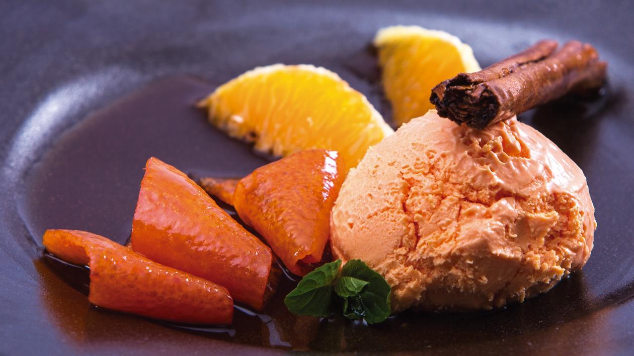 Helado de Mandarina con Desamargado de Mandarina Helado de Mandarina con Desamargado de Mandarina