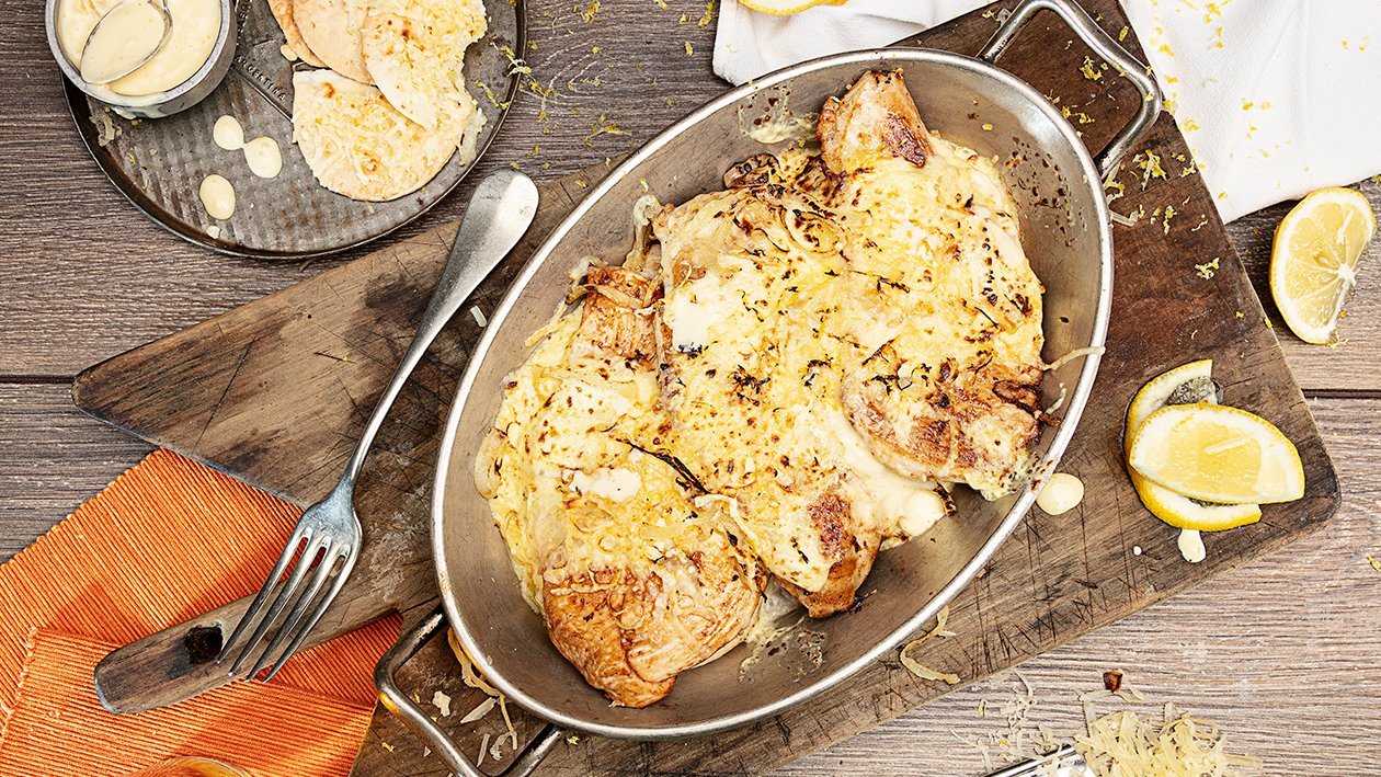 Pollo con Gratín de Parmesano Pollo con Gratín de Parmesano