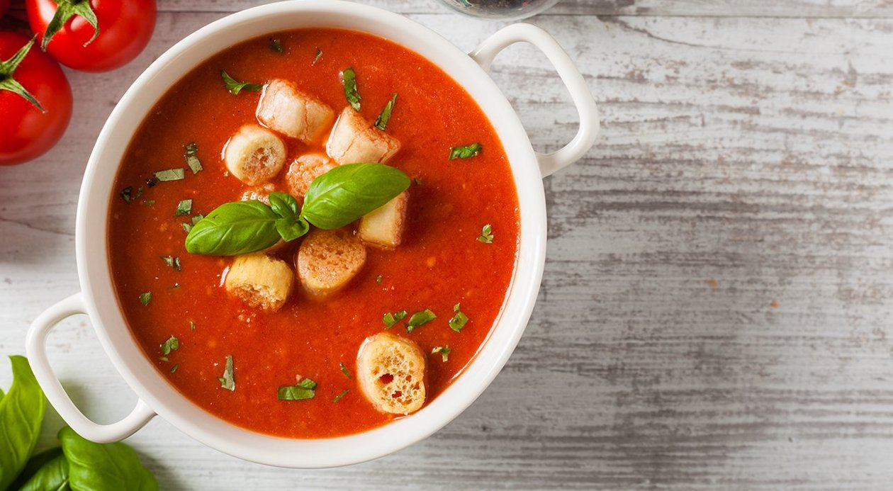 Sopa de tomates rostizados Sopa de tomates rostizados