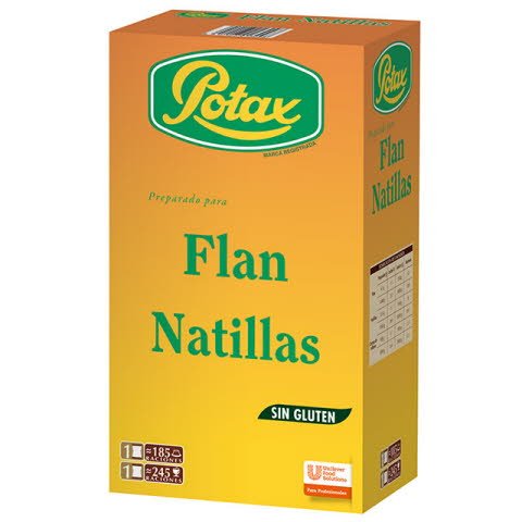 Flan/Natillas Potax deshidratado 185 raciones Sin Gluten -