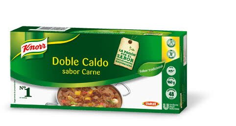 Knorr Caldo Doble Carne Pastilla Sin Gluten 960g -