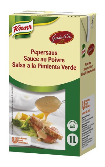 Knorr Garde D'Or Salsa Pimienta Verde líquida lista para usar brik 1L -