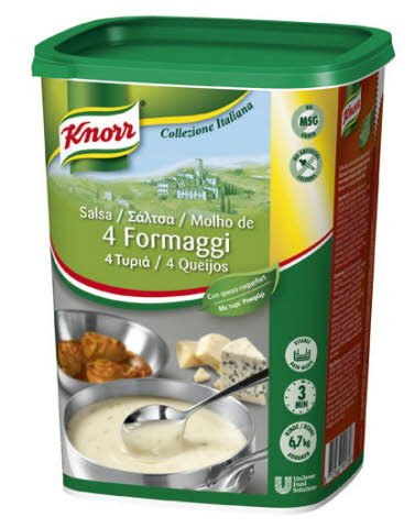 Knorr Salsa 4 Quesos para pastas deshidratada bote 775g -