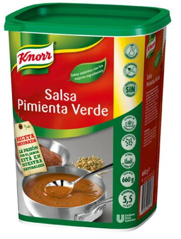 Knorr Salsa Pimienta Verde deshidratada bote 660g -